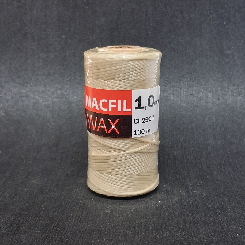 *Нить для ручного шва (вощеная) Macfil t-1,0мм col-2907 Светло-бежевый намотка-100м (Турция) от магазина Zurnachidi